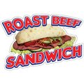 Signmission Roast Beef SandwichConcession Stand Food Truck Sticker, 24" x 10", D-DC-24 Roast Beef Sandwich19 D-DC-24 Roast Beef Sandwich19